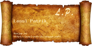 Lessl Patrik névjegykártya